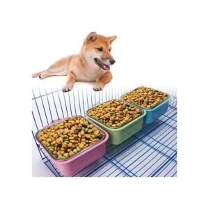 kathson 3 PCS Crate Dog Bowl Hanging Cage Food Bowl_6