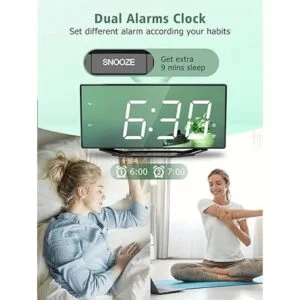 Reloj despertador de pantalla LED grande de 8.7 pulgadas_3