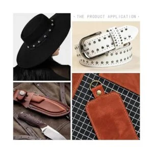400 juegos de remaches de cuero remache tubular de doble_7