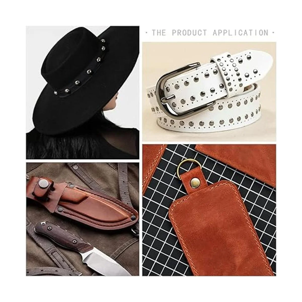 400 juegos de remaches de cuero remache tubular de doble_7