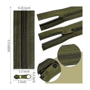 35 yardas7 piezas de varios colores 5 cremalleras de_2