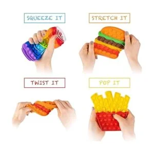 Pop Its Fidget Toys Pack 4 Alimento para aliviar el_5