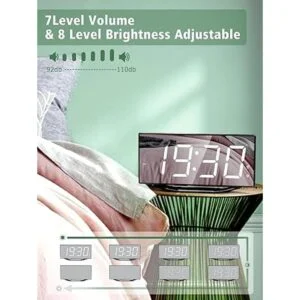 Reloj despertador de pantalla LED grande de 8.7 pulgadas_4