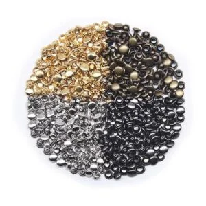 400 juegos de remaches de cuero remache tubular de doble_4