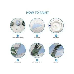 RMANA Pintura acrílica por números paisaje sobre lienzo_5