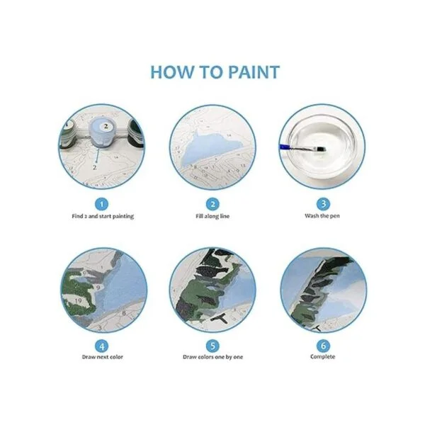 RMANA Pintura acrílica por números paisaje sobre lienzo_5