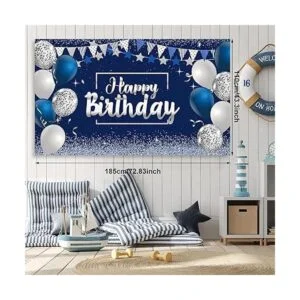 Juego de globos de confeti de cumpleaños azul marino 50_4