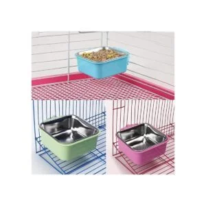 kathson 3 PCS Crate Dog Bowl Hanging Cage Food Bowl_5