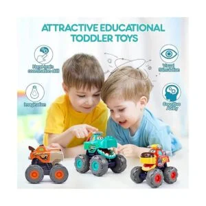 Coches de juguete para 1 2 3 años de edad 3 unidades de_4