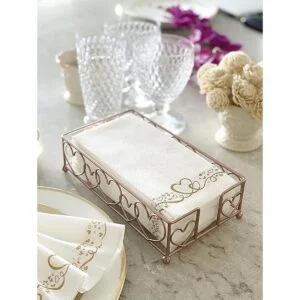 Chez JuJu Servilletero elegante y resistente de color oro_6