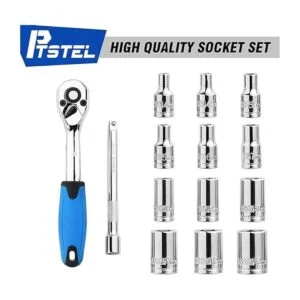 PTSTEL Juego de llaves de enchufe de 14 piezas juego de_4