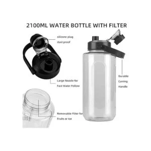 Olerd Botella de agua de medio galón64 onzas con asa a_2