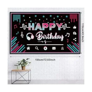 Decoraciones musicales de fiesta de feliz cumpleaños_3