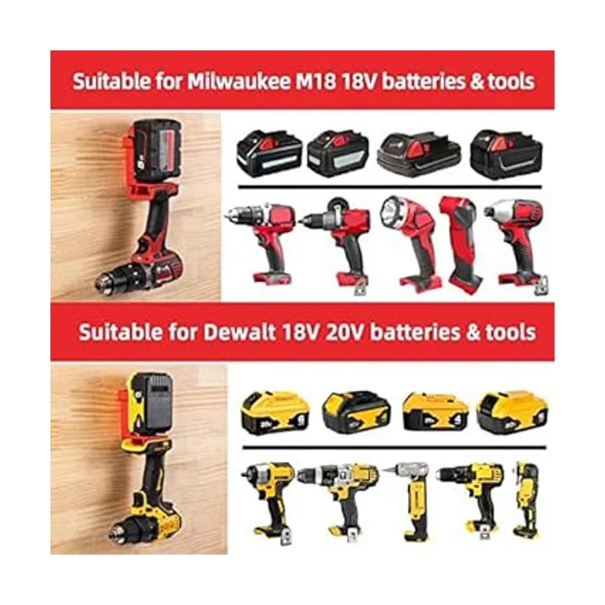 Paquete de 5 soportes de herramientas para taladro_4