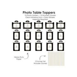 Big Dot of Happiness Palitos de centro de mesa para_4