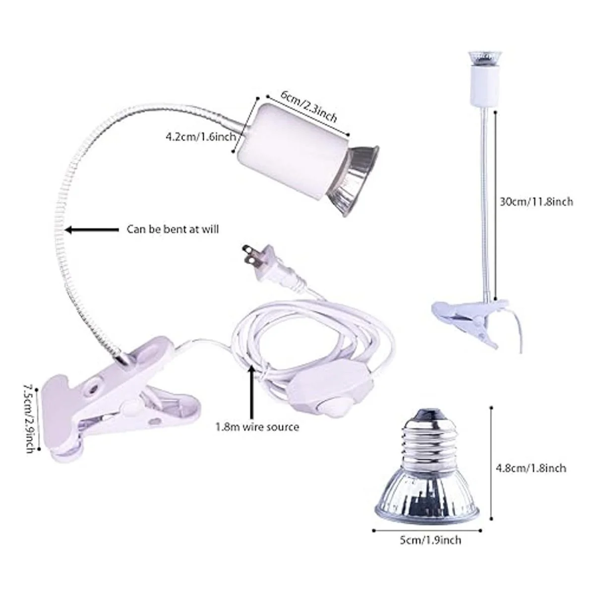 Lámpara de calor para reptiles bombilla UVB lámpara de_2