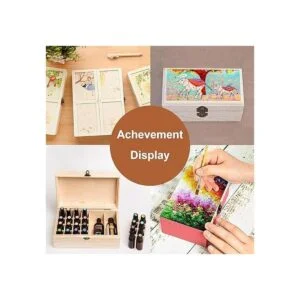 KYLER Caja de madera sin terminar con tapa con bisagras 4_6