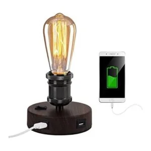 Lámpara de mesa USB con 2 puertos USB pequeña lámpara de_1