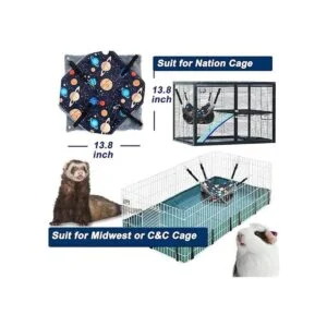 FULUE Hamaca de rata hurón juego de accesorios para jaula_2