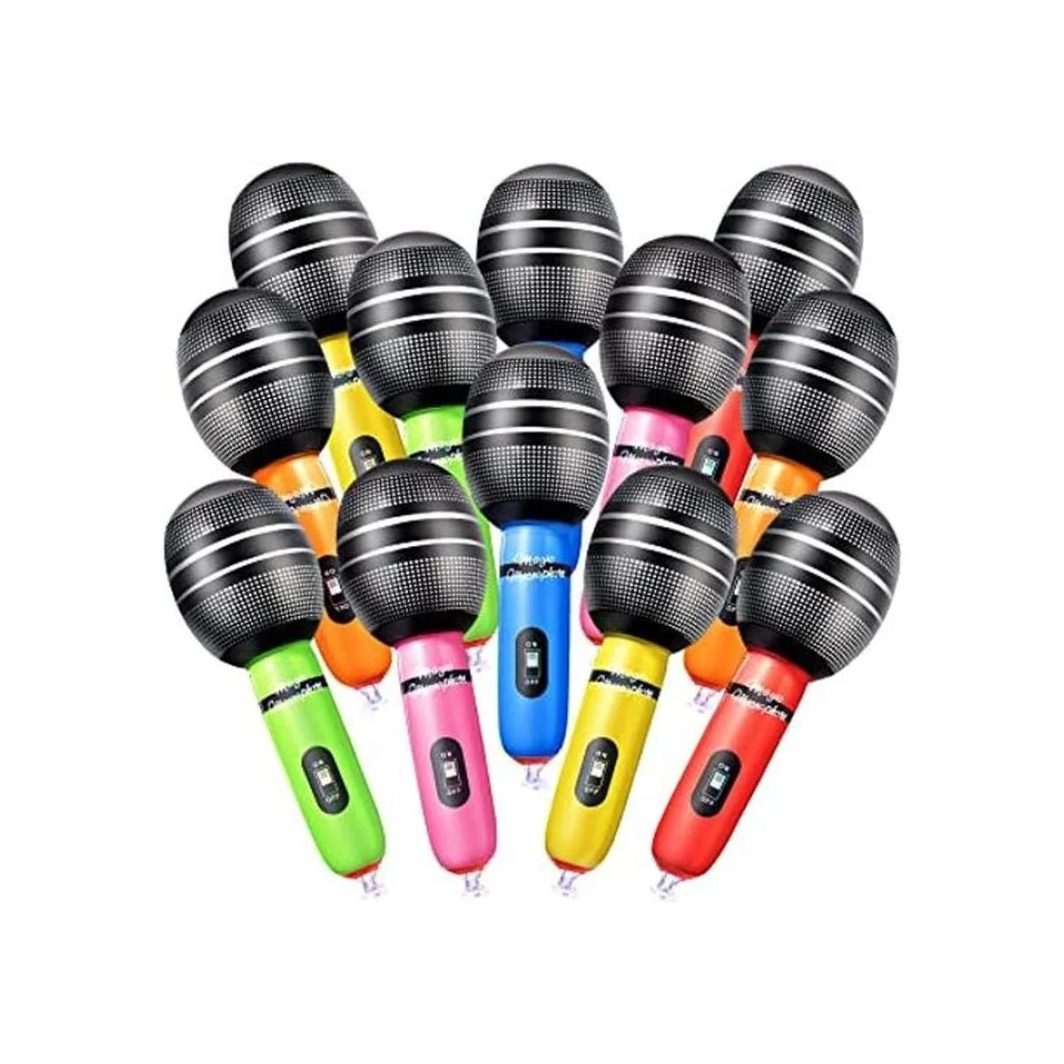 30 piezas de micrófonos inflables soplan micrófono varios_1
