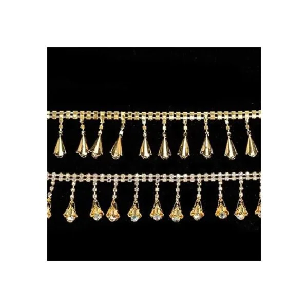 KAOYOO Borla de 1 yarda con diamantes de imitación de_2