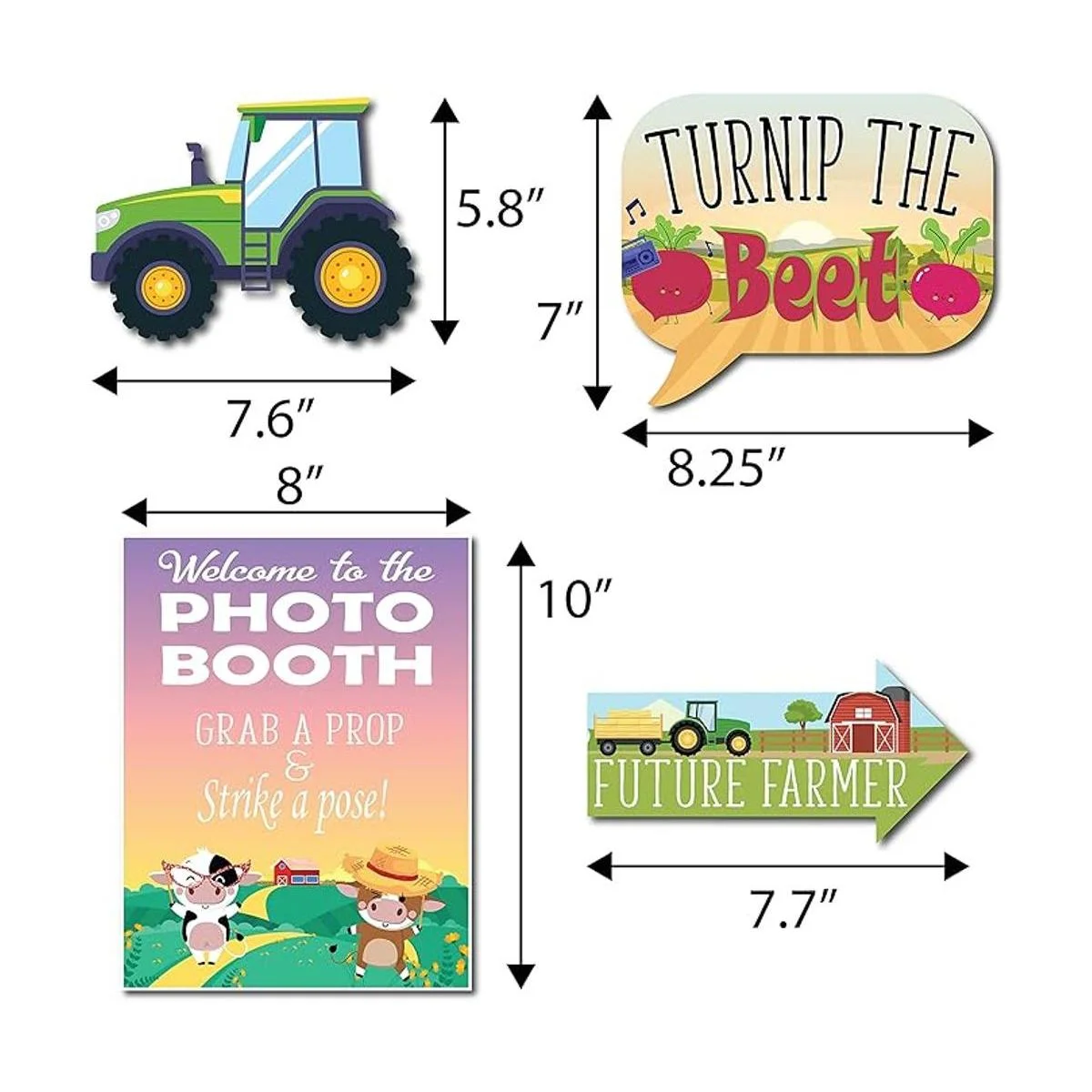 Accesorios para cabina de fotos de animales de granja kit_3