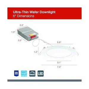Juno WF6 SWW5 90CRI MW M6 Luz LED deflectora redonda 120_5