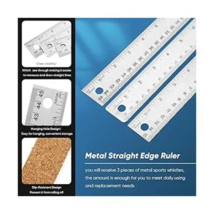 Regla de metal reglas de acero inoxidable con respaldo de_3