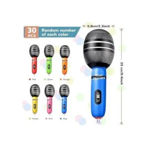 30 piezas de micrófonos inflables soplan micrófono varios_2