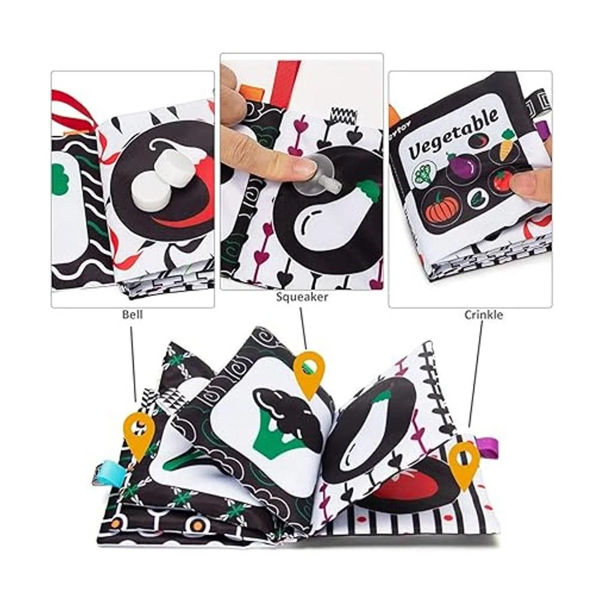 teytoy Juego de 6 libros de tela suave para bebé color_4