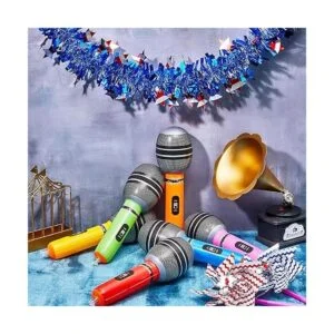 30 piezas de micrófonos inflables soplan micrófono varios_4