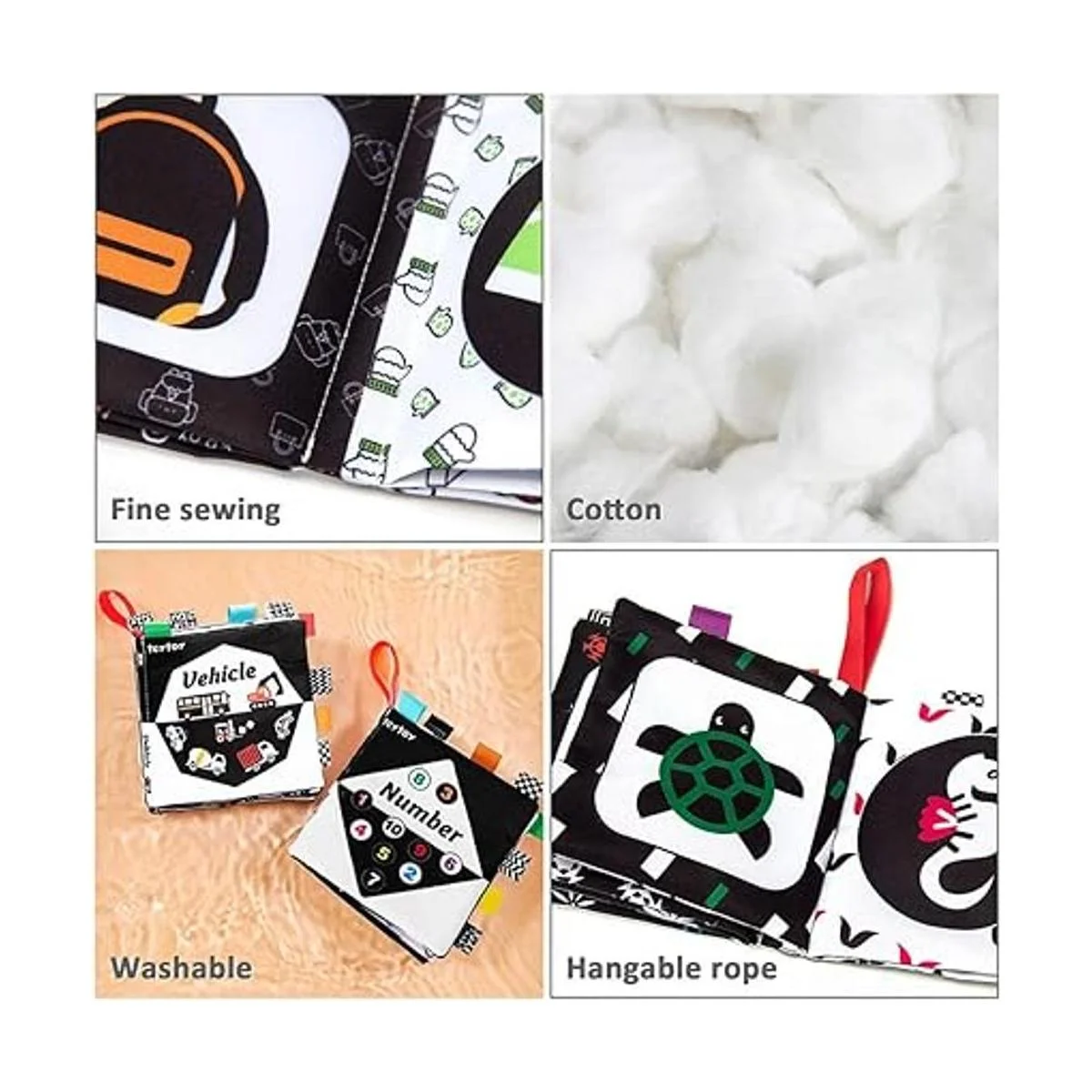 teytoy Juego de 6 libros de tela suave para bebé color_3