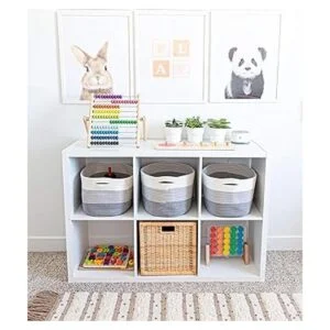 OrganiHaus Cesta negra para almacenamiento canasta de_5
