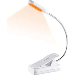 VAVOFO Luces de libro recargables ámbar luces de lectura_1