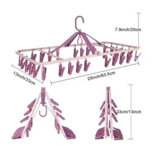 Perchas plegables con 32 pinzas para la ropa ropa_2