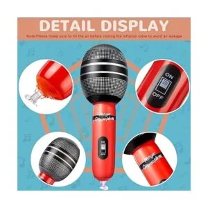 30 piezas de micrófonos inflables soplan micrófono varios_3