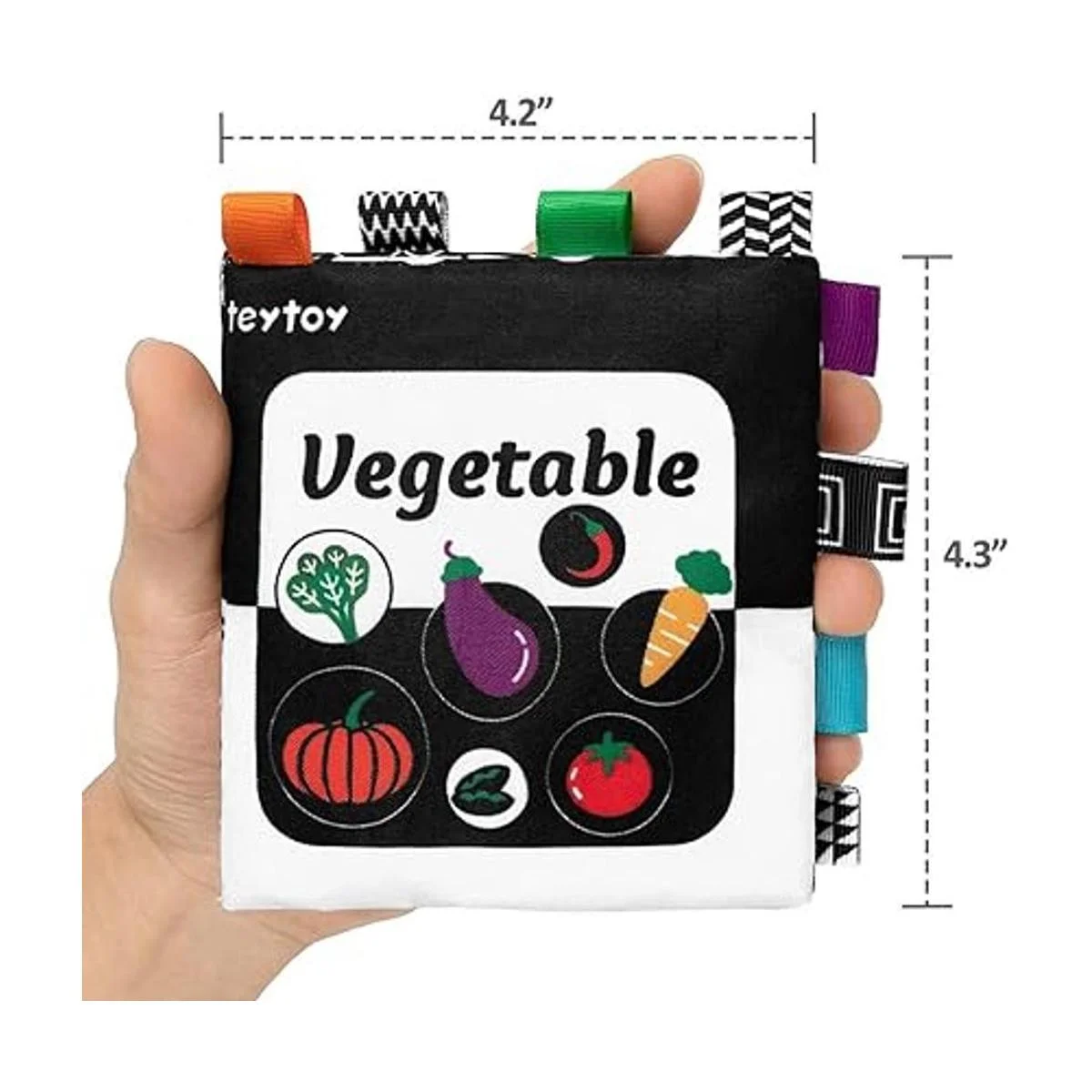 teytoy Juego de 6 libros de tela suave para bebé color_6