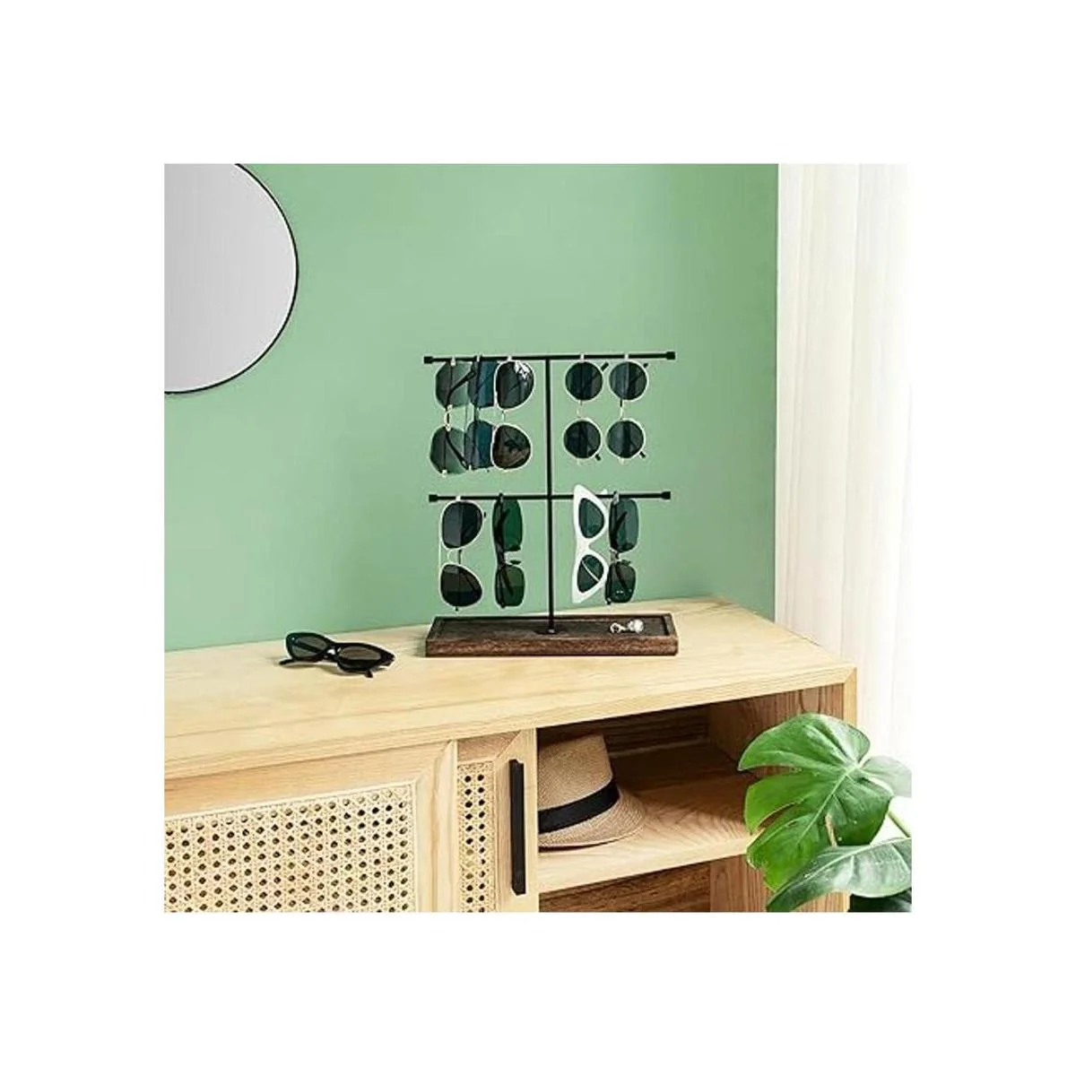 Mkono Organizador de lentes de sol rústicos soporte de_3