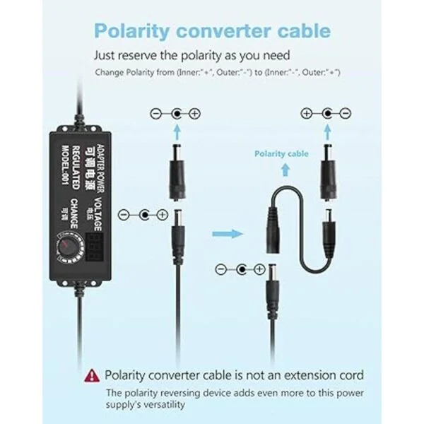 Aclorol Adaptador de CA universal 3V24V 3A 72W fuente de_4