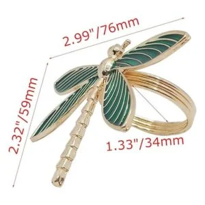 CPELLESSE Paquete de 6 servilleteros dorados con diseño de_2