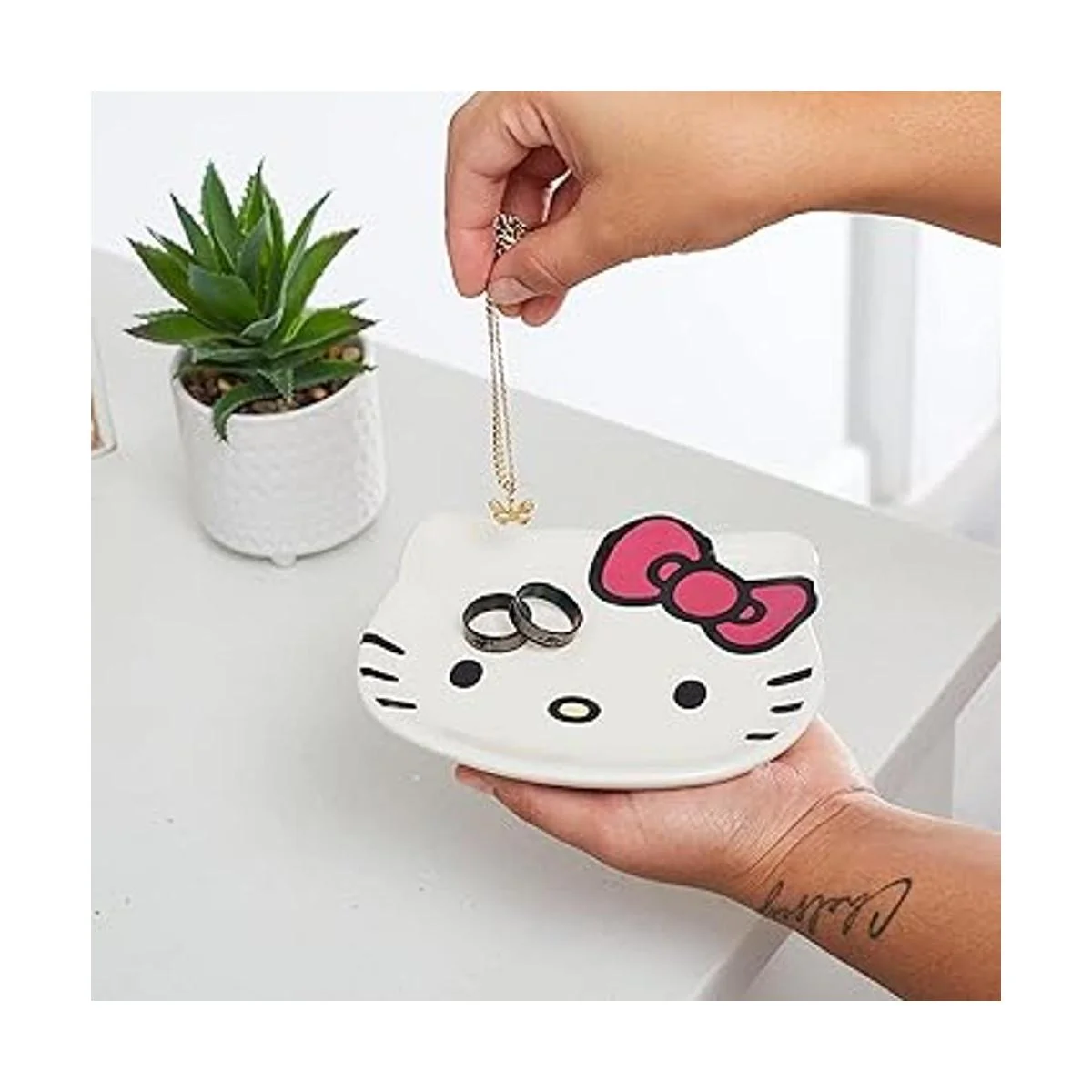 Hello Kitty Soporte de baratija para aros Plato de_5