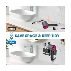 BOJDOPIE Soporte para secador de pelo montado en la_3