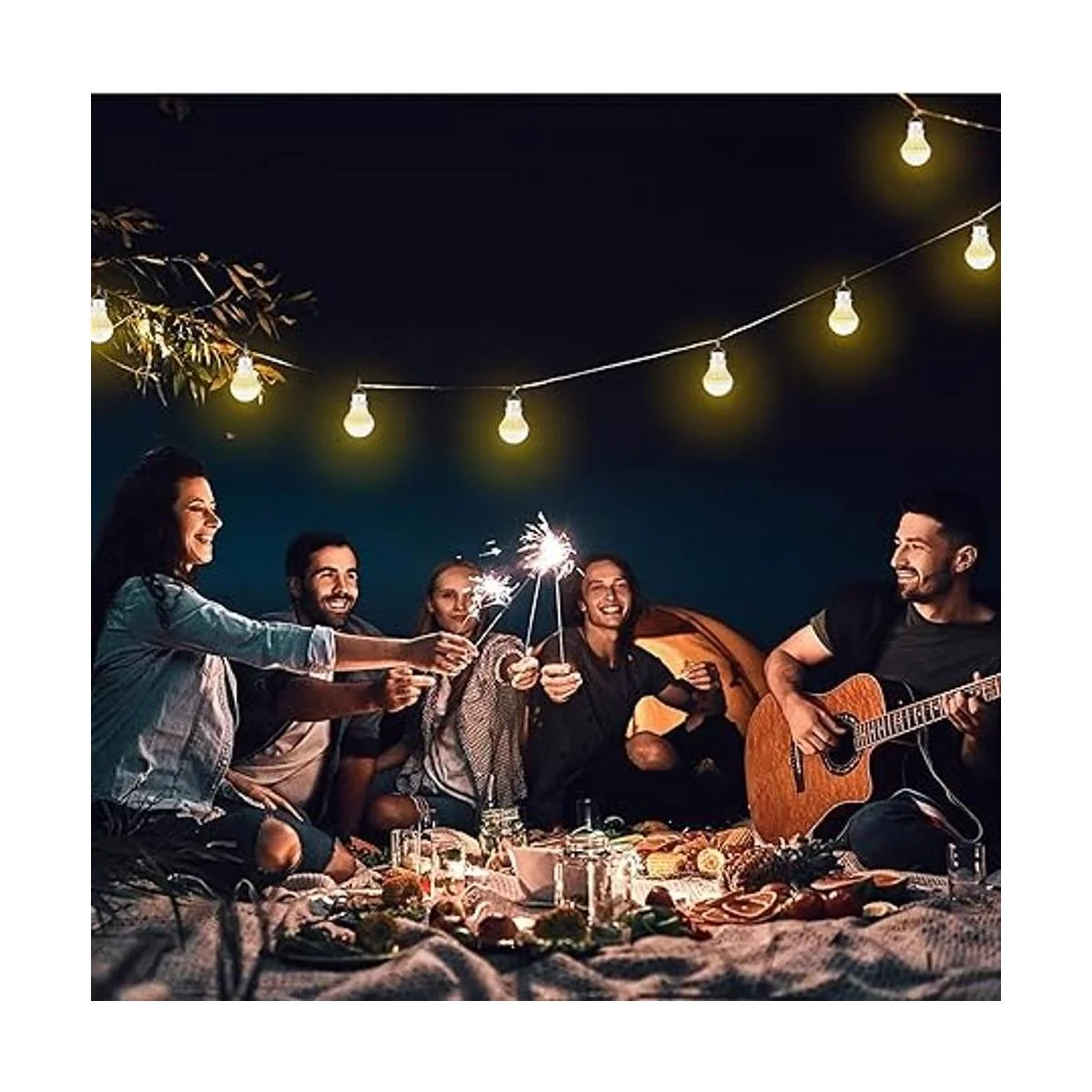 Paquete de 3 luces LED USB USB LED para acampar con cable_7