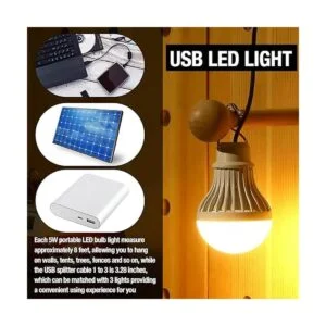 Paquete de 3 luces LED USB USB LED para acampar con cable_5