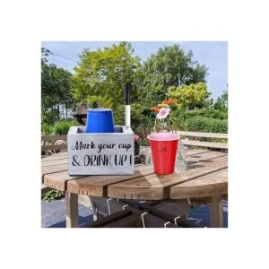 Solo portavasos con ranura para marcador marca tu taza y_2