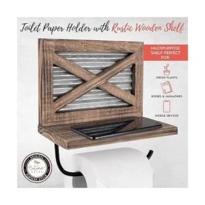 Autumn Alley Soporte de papel higiénico con estante_6