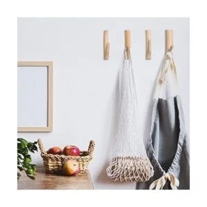 Gancho de pared de ramas de árbol de madera natural real_7