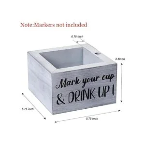 Solo portavasos con ranura para marcador marca tu taza y_5