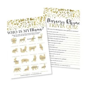 Juego de baby shower dorado de género neutro 2 juegos de_1