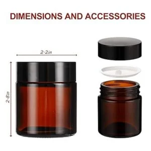 Paquete de 15 tarros de cristal ámbar con tapas_2